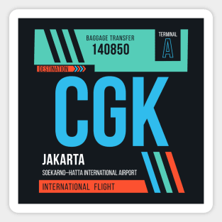 Jakarta (CGK) Airport Code Baggage Tag Magnet